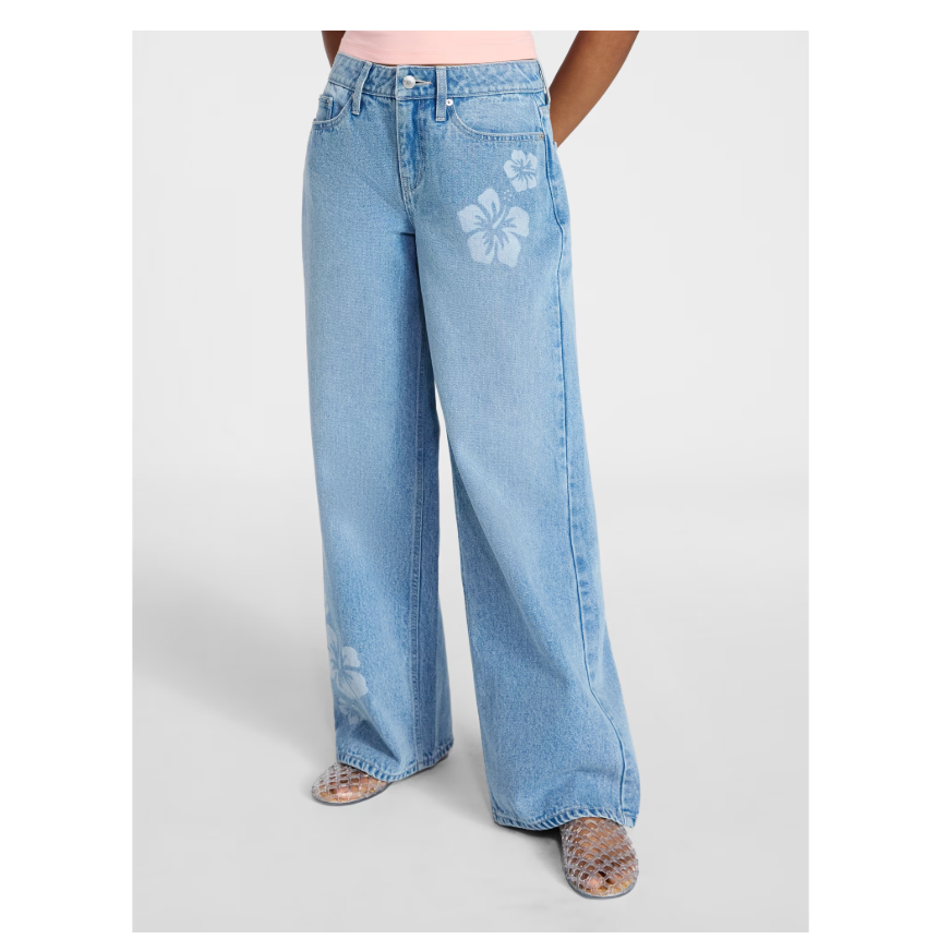 Women's Low Rise Baggy Wide Leg Jeans
