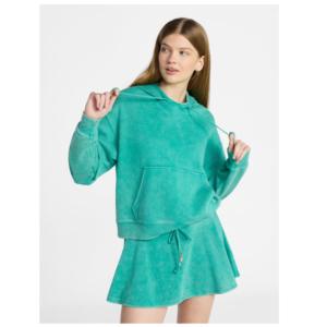 Washed Fleece Pullover Hoodie, Women's